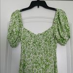Faithfull the Brand  Juniper Midi Dress Freja Floral Print Green White Sz 4 Photo 5