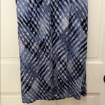 Nic+Zoe Sleeveless Gathered Waist Blue Watercolor Print Dress - Size Medium Photo 13