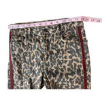 ZARA Woman Premium Brown Leopard Print With Velvet Side Stripe Skinny Jeans Size Photo 8