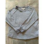 LIVE LOVE LOUNGE Light Gray Crew Neck Soft Loungewear Sweatshirt Size Medium Photo 2