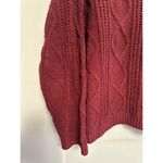 Pink Lily pink‎ lily knit cable sweater red size medium drop sweater Photo 4