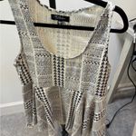 RD + Koko Anthropology Aztec Sleeveless Peplum Tunic, size small Tan Photo 3