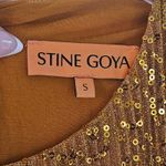 NEW STINE GOYA Odis Dress in Gold Sequins Long Sleeve Crewneck Size Small Formal Photo 5