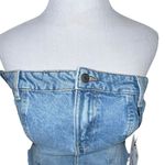 ZARA The Jean Top In Medium Blue Corset Womens Xs Strapless Bustier Denim NWT Photo 3