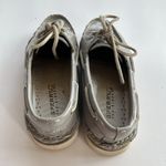 Sperry  Gray Patent Leather Carrie Metallic Boat Shoes‎ Photo 2