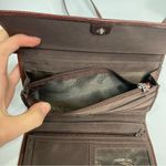 Fossil Vintage  brown leather crossbody‎ bag mini purse 7.5” x 4.75” casual Photo 5