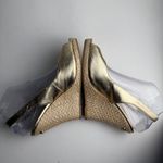 Lilly Pulitzer Kristin Slingback Wedge Gold Size 7.5 Photo 9