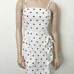 ASOS [] White Black Polka Dot Tied Bow Spaghetti Cami Strap Mini Sundress Size 4 Photo 1