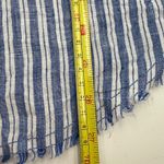 Free People  We The Free Sail Away Linen Stripe Shirt Blue Photo 11