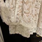 Honey and Rosie White Leaf Pattern Lace Mini Dress Photo 1