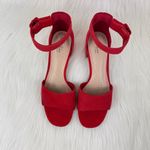 Clarks Women's  Elisa Dedra Suede Open Toe Heeled Sandals Shoes Size 9 Red Photo 3