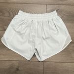 Lululemon Hotty Hot Short 4" White Running Shorts OVA Logo Size 2 Tall Photo 1