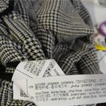 ZARA Women's Cropped Jacket Size XS Black Houndstooth Plaid Oversized Coat Retro Photo 8