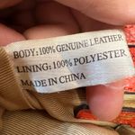 Vintage Dolce Vita Orange Leather Fringe Bucket Backpack Boho Western Festival Photo 10