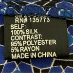 Olivaceous  100% Silk Blue Button Down Short Sleeves Dress, Sz Large Photo 9