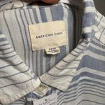 American Eagle NWT  Women S Short Sleeve Button‎ Up Viscose Lightweight Sheer Photo 5