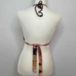 Hobie  tie bikini top.  Size Medium.  Padded cups.   Wood embellishment. Photo 2