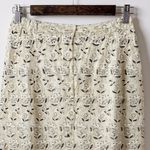 Cache  Vintage Y2K Cream‎ Beaded Lace Skirt Medium Scallop Hem Photo 5