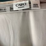 Cato Womens 18/20W Beige White Bat Wing Scoop Neck Blouse Flowy Neutral Fancy Photo 5