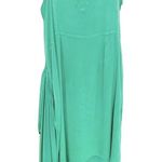 Saylor  Mykonos Cowl Neck Satin Dress Blue Green Size XL Photo 3
