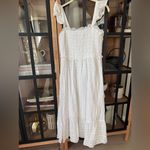 Shop Talulah eyelet smock maxi dress midi ruffle hillhouse nap embroidered White Size M Photo 3