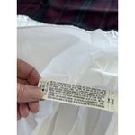 English Factory  Blue Tartan Plaid White Cotton Combo Midi Skirt Womens Size M* Photo 9