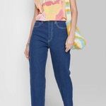 Wild Fable New Super High Rise Straight Leg Button Fly Blue Jeans Size 10 Photo 0