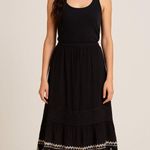 Johnny Was  Tiered Black Maxi Skirt with Embroidery L Photo 1