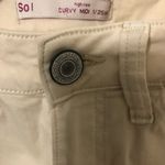 SO  curvy midi cream distressed jean shorts women’s size‎ 1/25 Photo 1