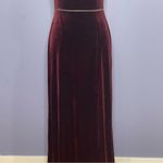 Oleg Cassini  Elegant Burgundy Velvet Evening Gown Size 6 Photo 4