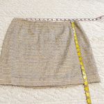 Alice + Olivia 🆕 champagne gold sparkle fringe mini skirt mid rise Photo 6