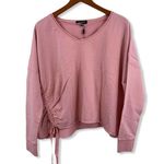 525 America  Pink Oversized Crop Sweatshirt Med New Photo 0