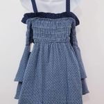 Tularosa  Smocked Tiered Wide Sleeves Off Shoulder Mini Dress Photo 3