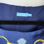 J. McLaughlin Althea Blue Equestrian Print
Boatneck Shift Dress XL Cap Sleeve Photo 2