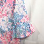 Lilly Pulitzer  Small Top Pink Blue Ginger Top Viva‎ La Lilly Bell Sleeve 125 Photo 6