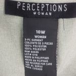 Perceptions  18W Green Sleeveless Shell Top Plus Photo 2