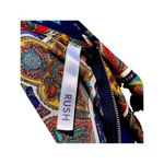 Rush ‎ Women’s Dress Sz S Blue Paisley Western Retro Bell Sleeve Photo 4