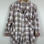 Free People Intimately Fallin For Flannel Sleep Shirt Women's S Multi Plaid Cozy Photo 0