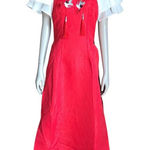 NWT Crazy Teen Red and White High Slit Dress Photo 0