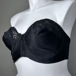 Vintage Goddess Strapless Bra 38DDD Black Boned Underwire Style 391 Lace Pin Up Size undefined Photo 1