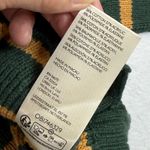 Free People  Striped Cropped Sweater‎ Women XS Mock Neck Green Knit Pullover Photo 6