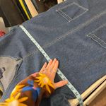 TY Vintage 90s Blue Cotton Denim Short Sleeve Chore Pocket Dress Size XL Photo 7