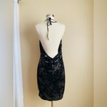 Trac Printed Velvet Gradient Halter Tie Open Back Mini Dress Size 1X NWOT Photo 5