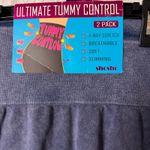 Shosho Ultimate Tummy Control Two Pack Black & Blue Leggings with Stretchy Fit Size M Photo 2