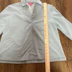 Lilly Pulitzer  Emalia Shimmer Terry Pullover Gray Sparkle Sweater Womens S Photo 3