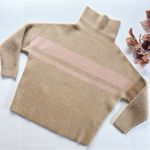 J.Crew NEW  Cashmere Relaxed Turtleneck Sweater in Stripe Photo 1