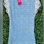 Lilly Pulitzer NWT - Agee Top in Zanzibar Blue - Beach Happy Stripe Photo 3