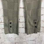 ZARA Womens L Black Tan Houndstooth Check Split Hem Pants Trousers Officewear Photo 5