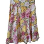 Loft Ann Taylor Peony Print Linen Blend Midi Skirt, Sz 2 Photo 0
