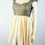 Chi Chi London  US 4 Casual Black Cream Prom Dress Photo 3